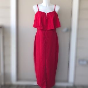 Forever 21 Special Occassion Red Midi Party Dress